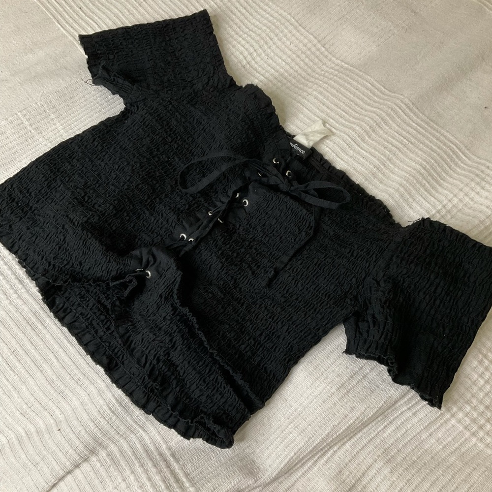 Black cropped top